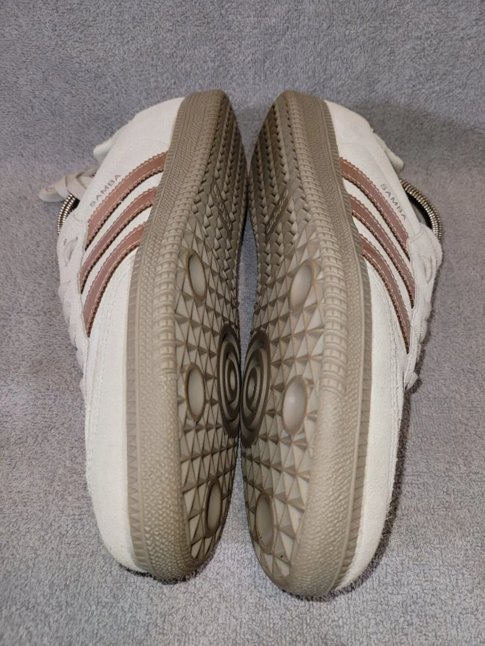 Adidas Samba OG Women's Size 9 Off White Copper Metallic Sneakers JQ2106 (#2216)